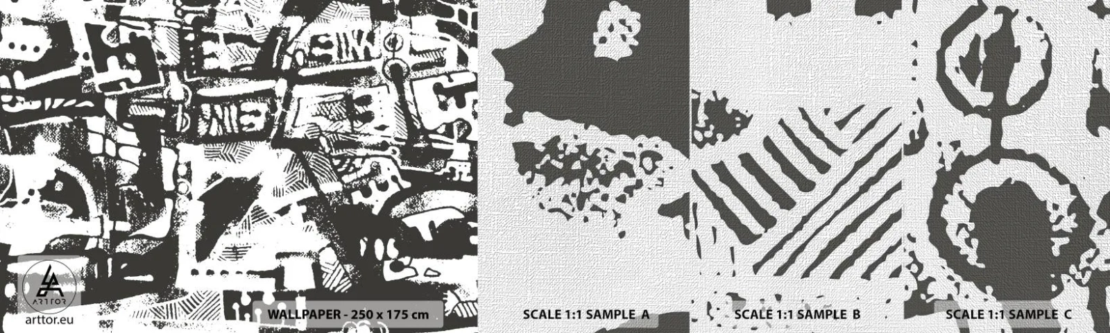 Mostră tapet Premium Canvas - Ordine sau haos? - Abstracția, Grafică, Bucată - 100x30 cm