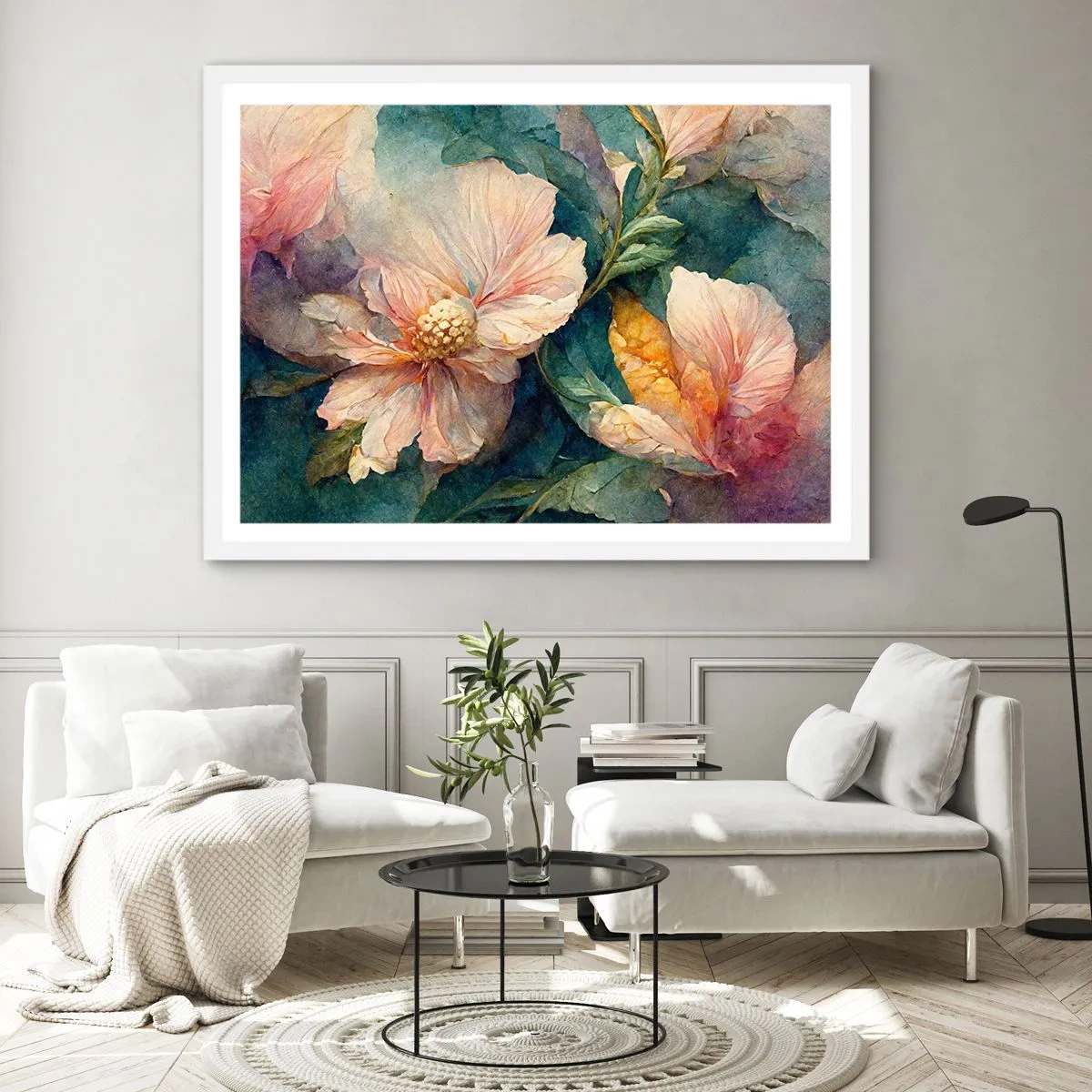 Poster în ramă albă - Subtilitate pură - 91x61 cm