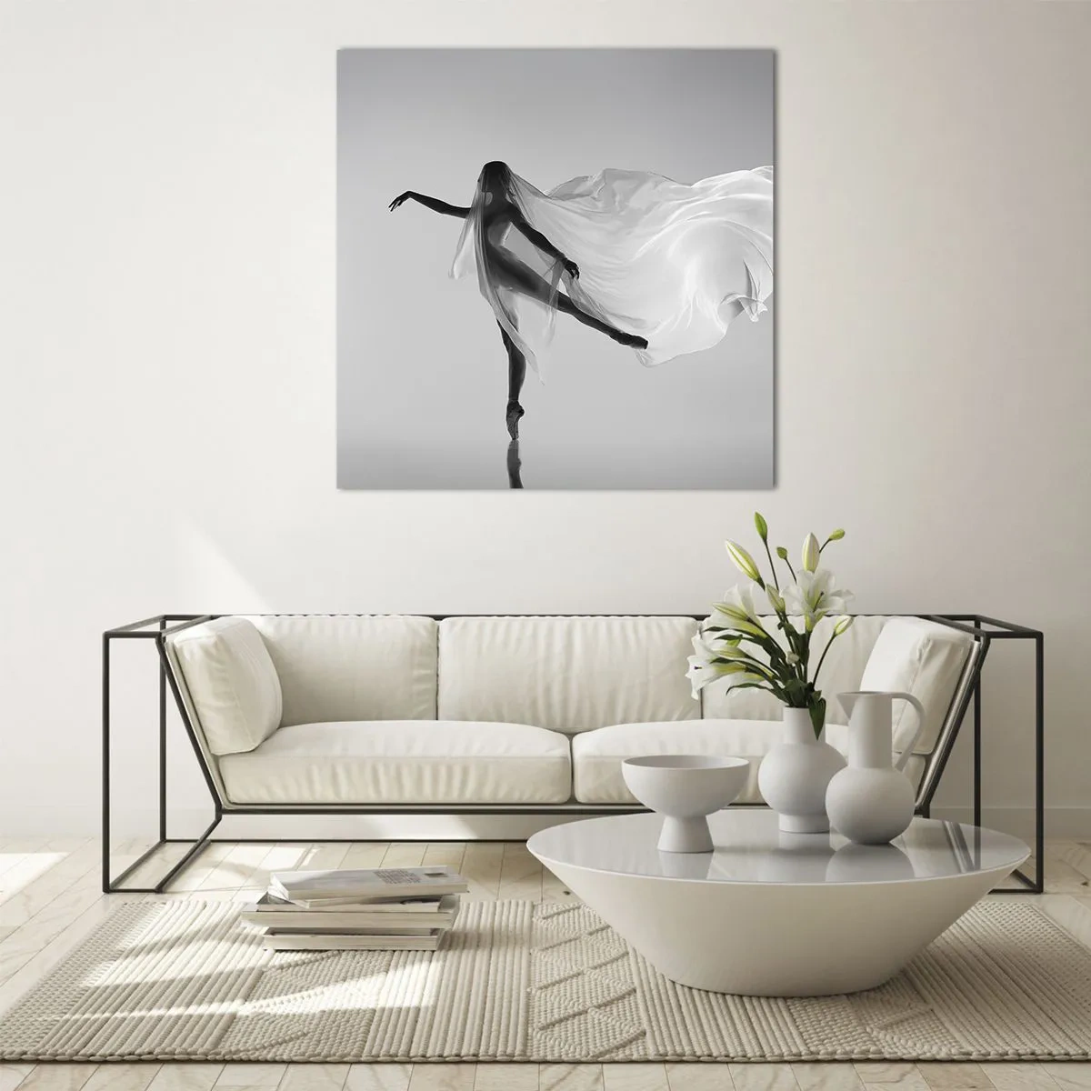 Tablou pe sticlă - Lejeritate și grație - 30x30 cm