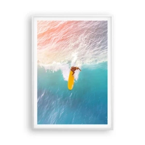 Poster în ramă albă - Călărețul oceanului - 70x100 cm