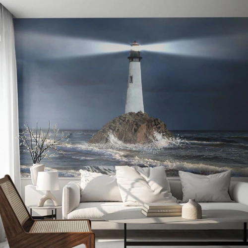 Tapet Premium Canvas - Aici... aici...! - Peisaj, Far, Insulă - 400x280 cm