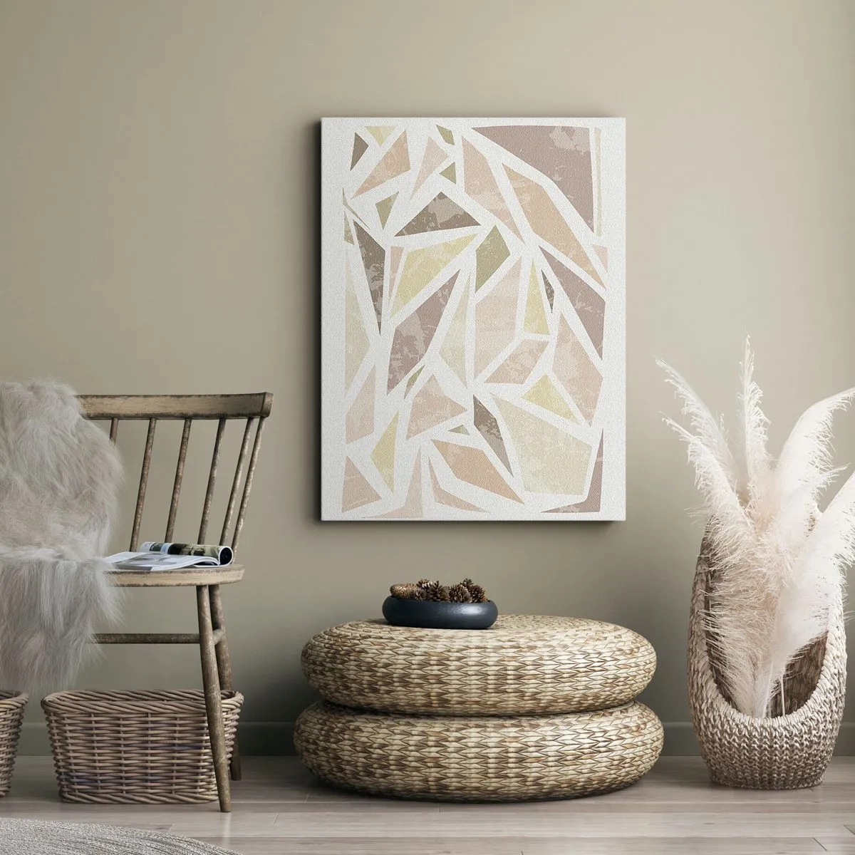 Tablou pe pânză - Compoziție de vitralii - 80x120 cm