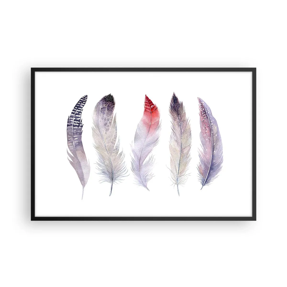 Poster în ramă neagră - Delicate ca o ceață multicoloră - 91x61 cm