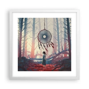 Poster în ramă albă - Ritualul secret al fericirii - 40x40 cm