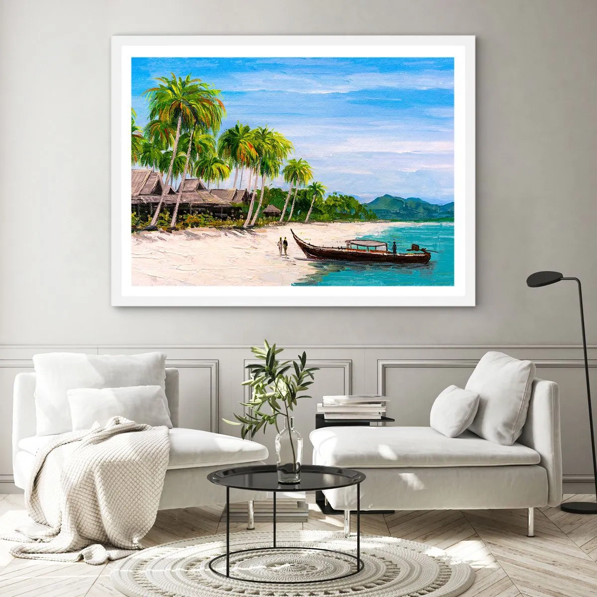 Poster în ramă albă - Un vis exotic - 91x61 cm