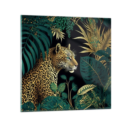 Tablou pe sticlă - Domnitorul junglei - 50x50 cm