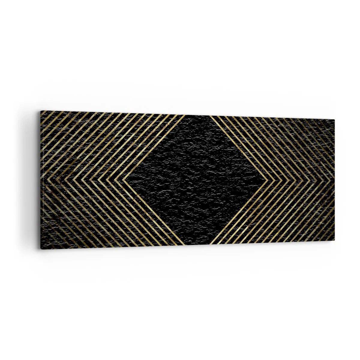 Tablou pe pânză - Geometrie în stil glamour - 120x50 cm