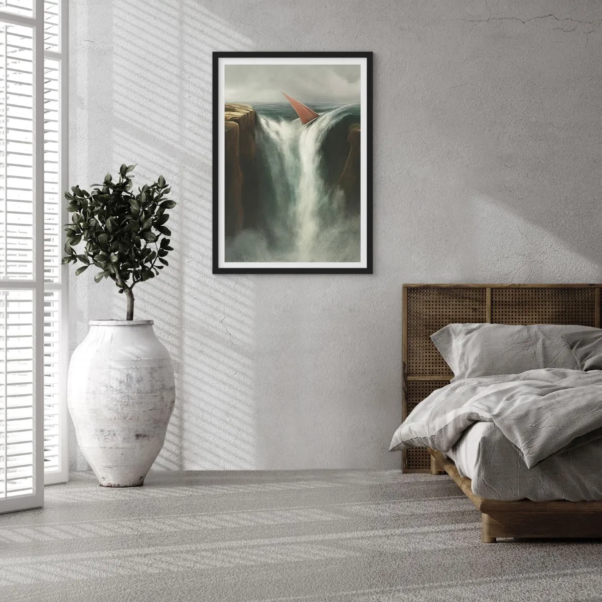 Poster în ramă neagră - Precauțiile vieții - 70x100 cm