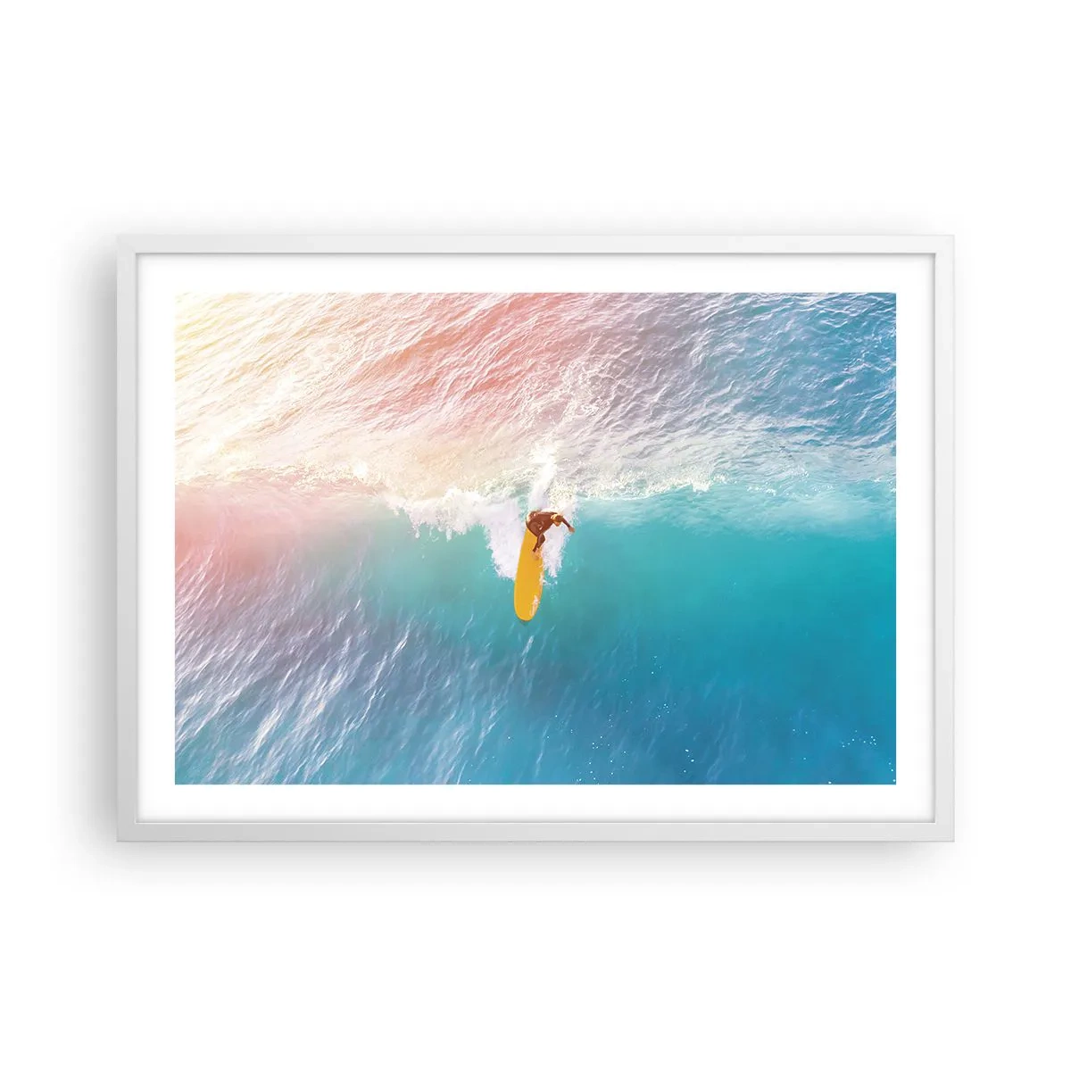Poster în ramă albă - Călărețul oceanului - 70x50 cm