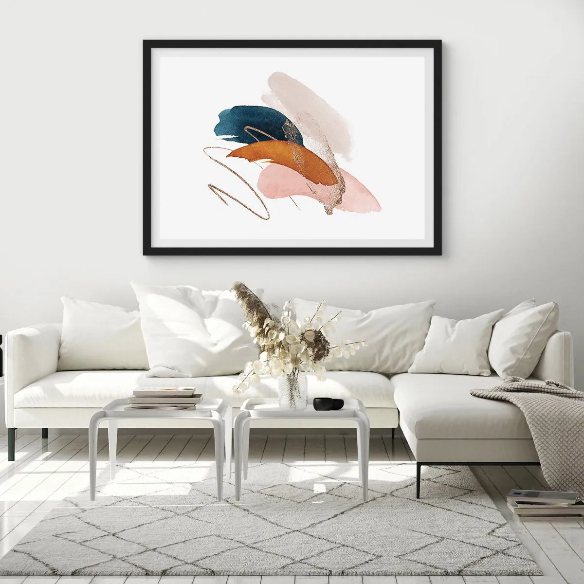 Poster în ramă neagră - Compoziție înaripată - 91x61 cm