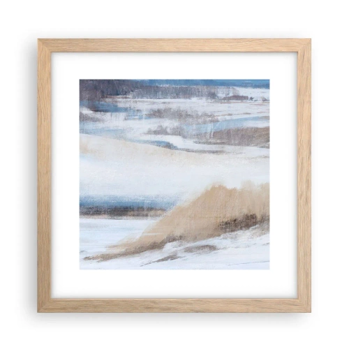 Poster în ramă de stejar deschis - Compoziție de iarnă - 30x30 cm