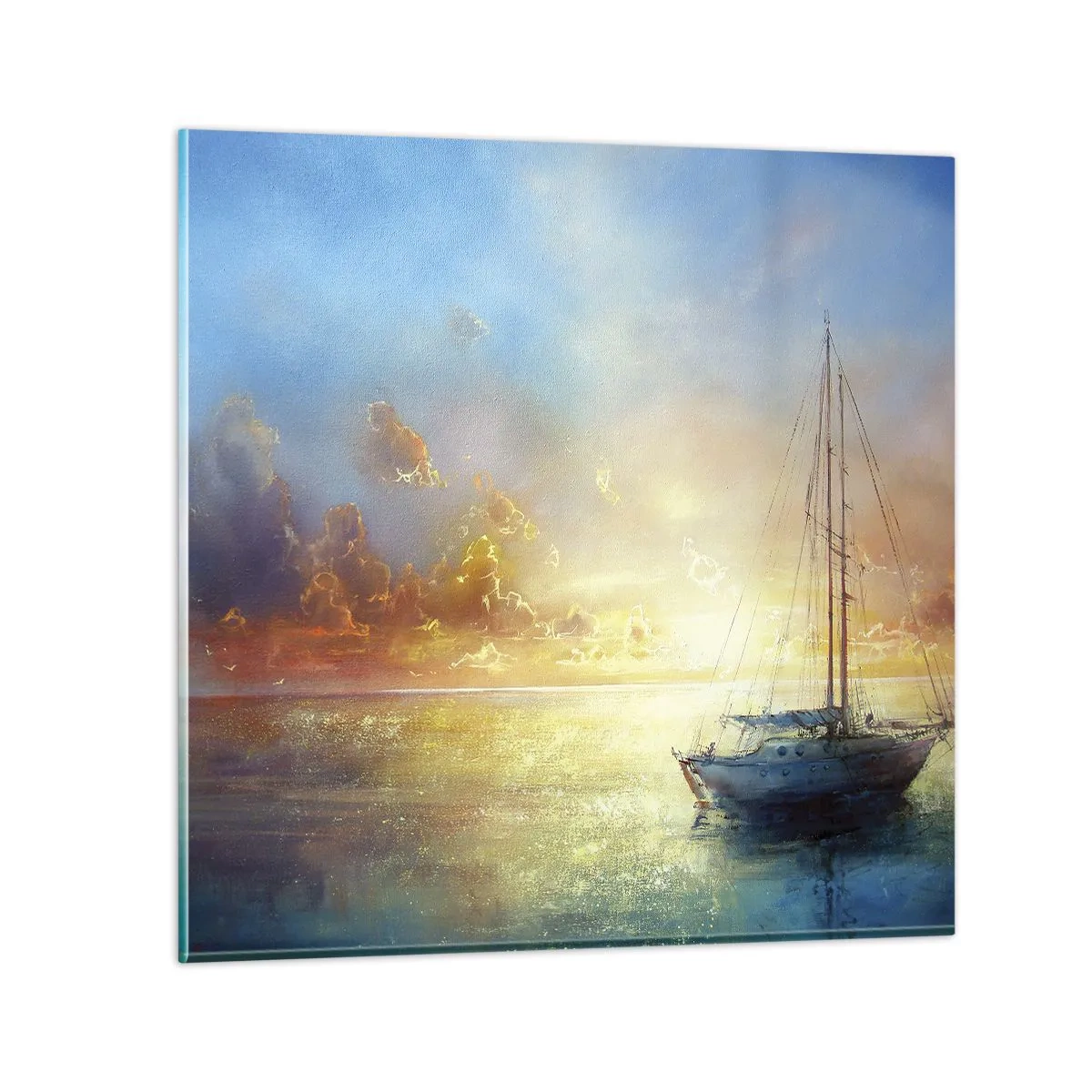 Tablou pe sticlă - Într-un golf de aur - 60x60 cm