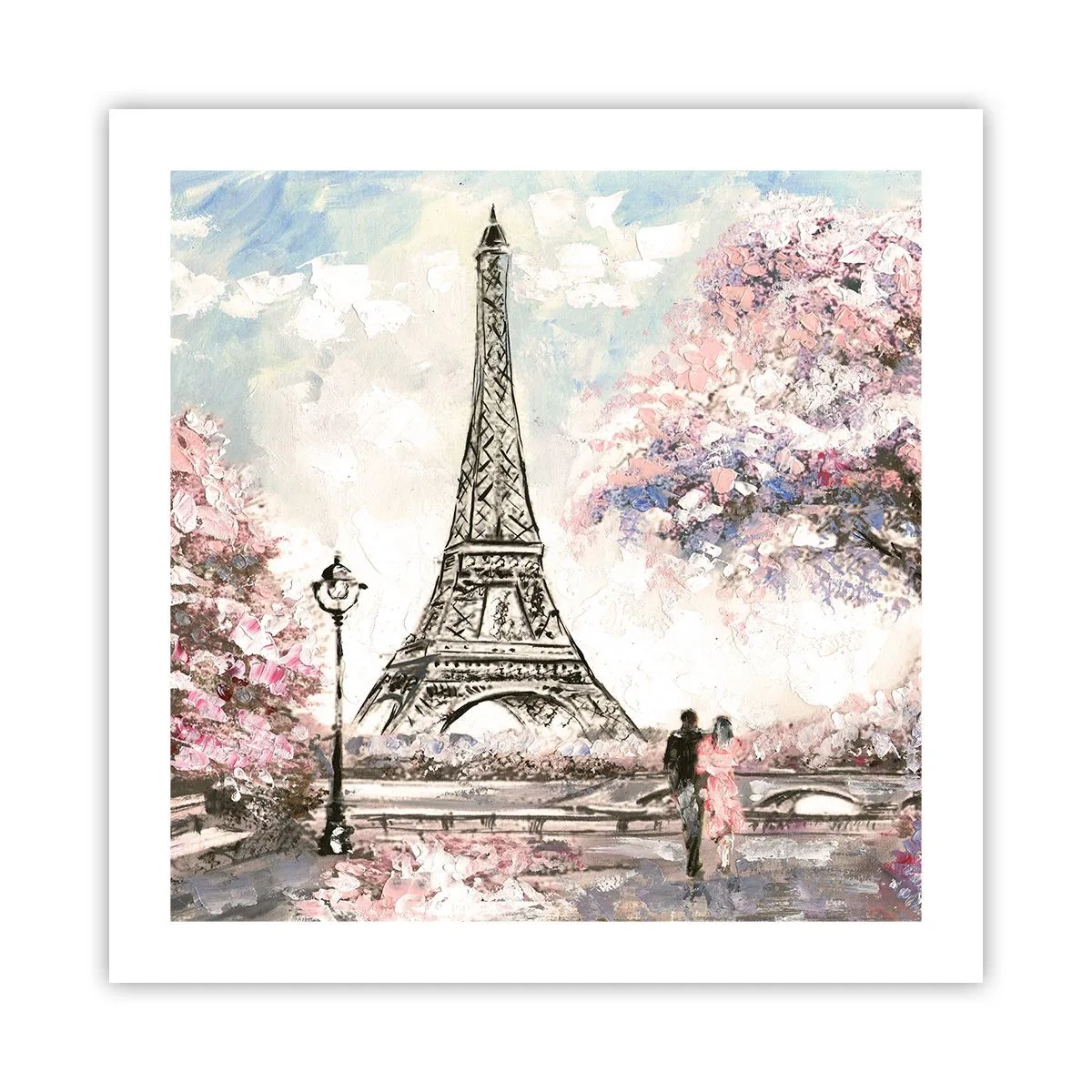 Poster - Plimbare în aprilie la Paris - 50x50 cm