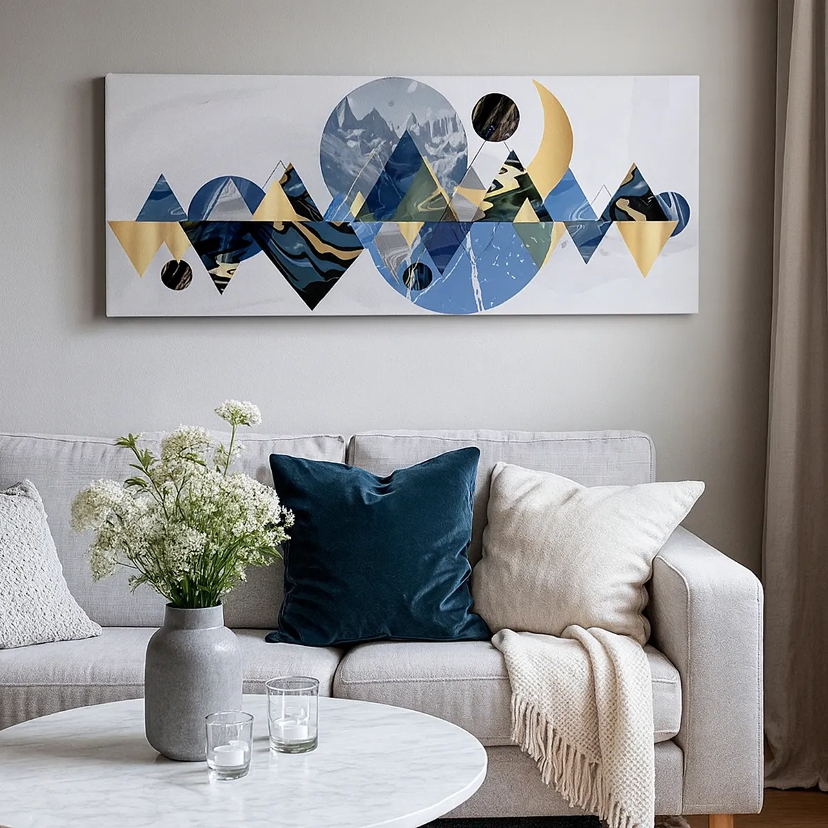 Tablou pe pânză - Peisaj geometric - 30x30 cm