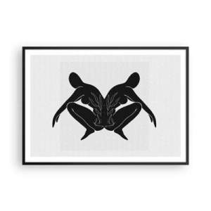 Poster în ramă neagră - Suflet comun - 100x70 cm