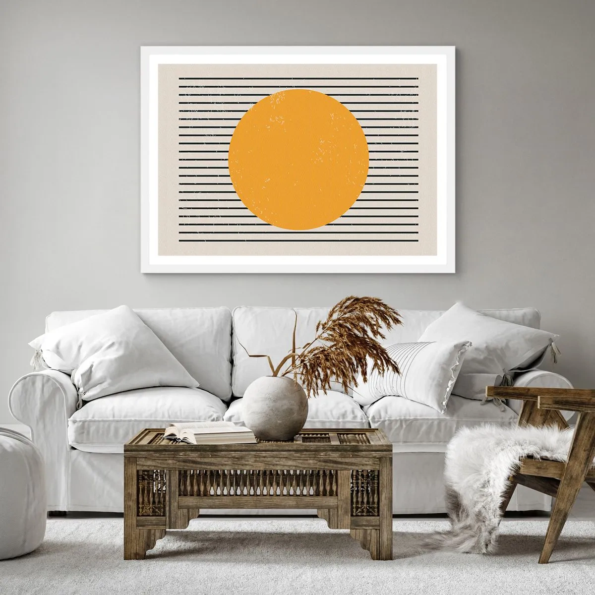 Poster în ramă albă - Puterea simplității - 30x30 cm