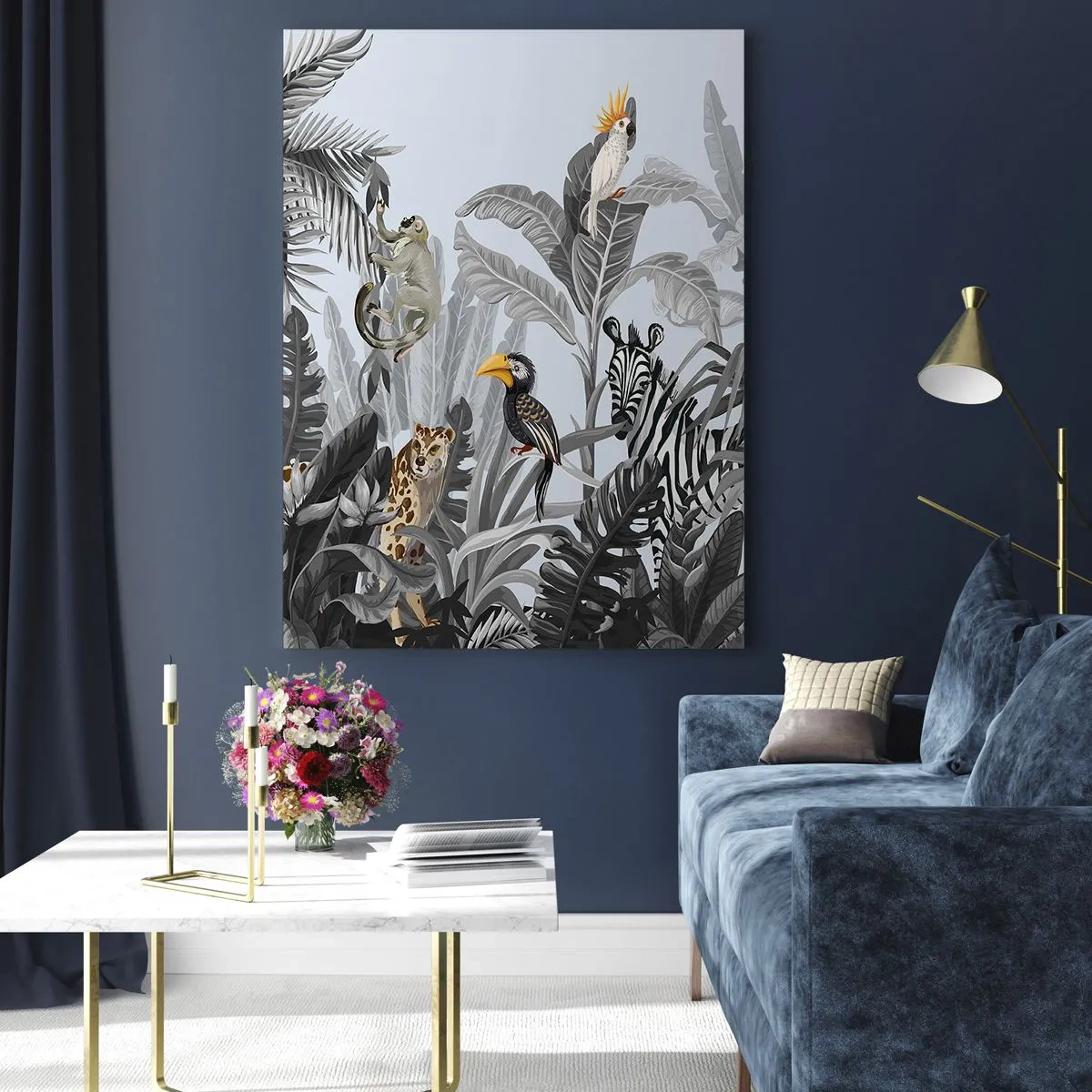 Tablou pe sticlă - O fabulă africană - 50x70 cm