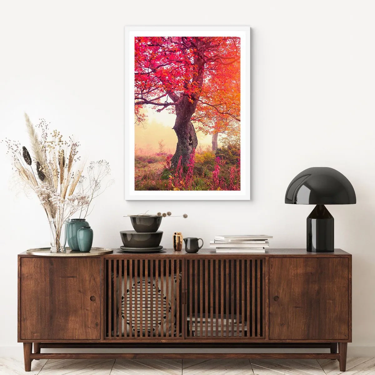 Poster în ramă albă - O frenezie de înflorire - 30x40 cm