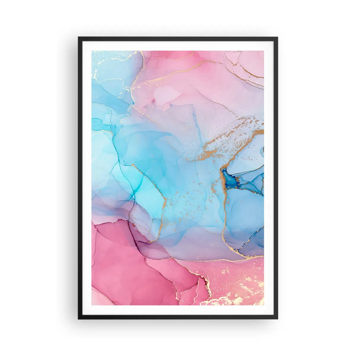 Poster în ramă neagră - Întâlnire și întrepătrundere - 70x100 cm