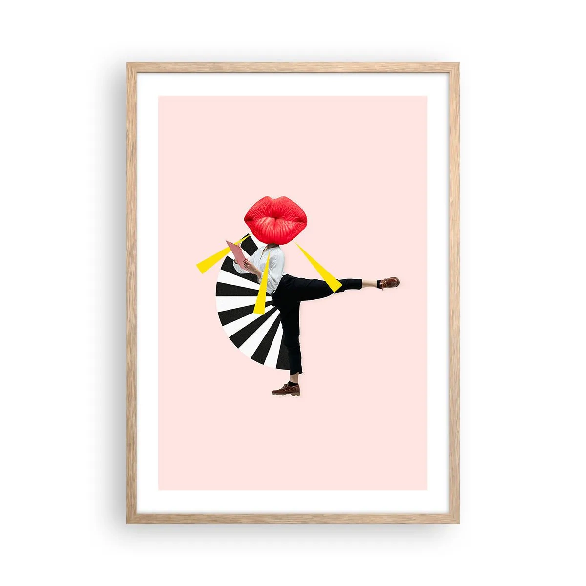 Poster în ramă de stejar deschis - Artă pop suprarealistă - 50x70 cm