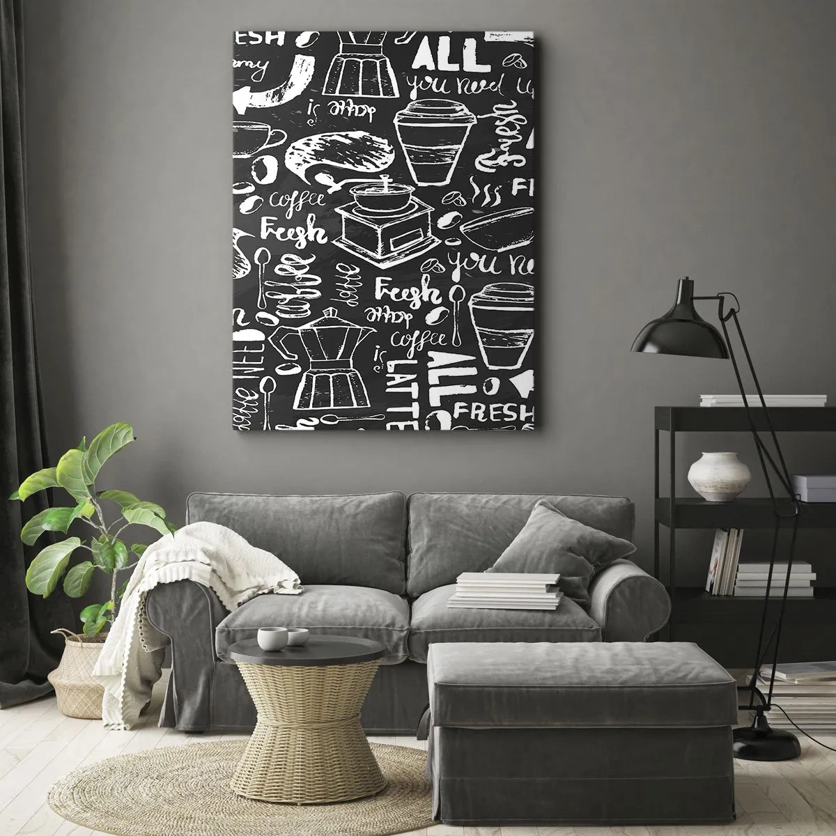 Tablou pe pânză - All you need is… - 65x120 cm
