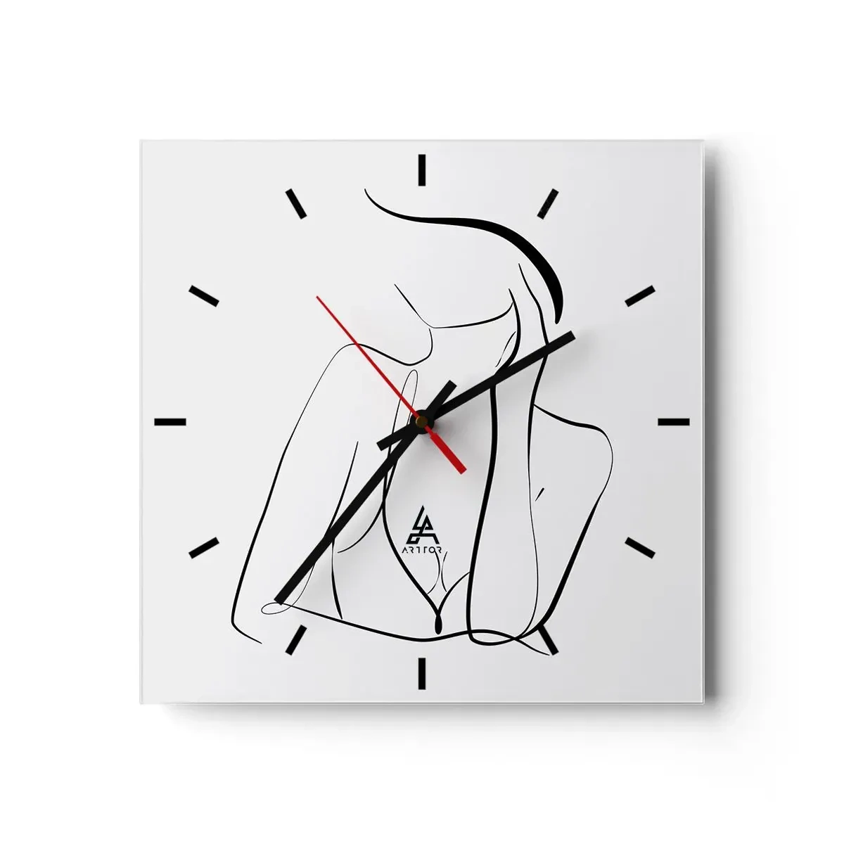 Ceas de perete - Ceas pe sticlă - Pe valul unui vis - 30x30 cm