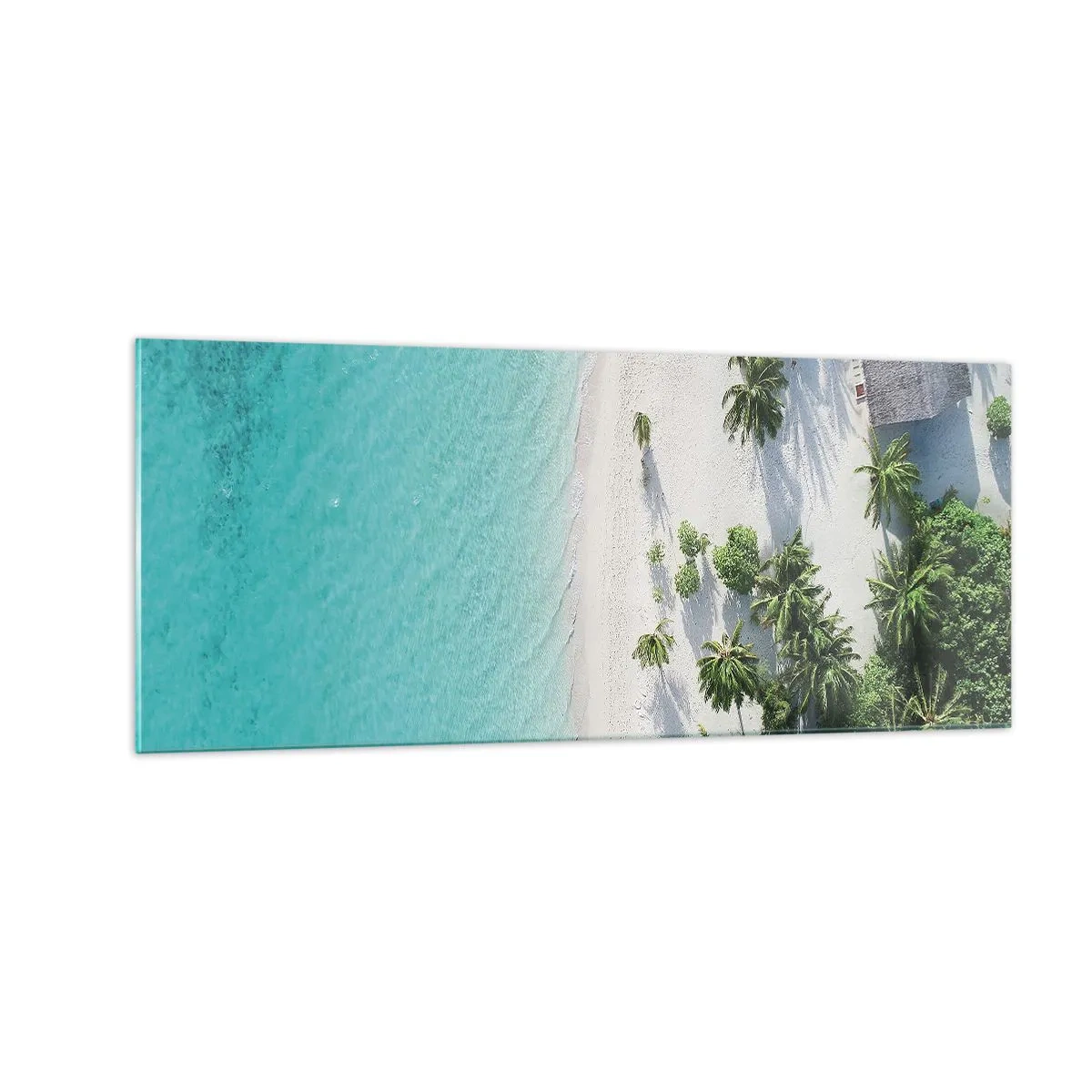Tablou pe sticlă - Vacanță în paradis - 100x40 cm