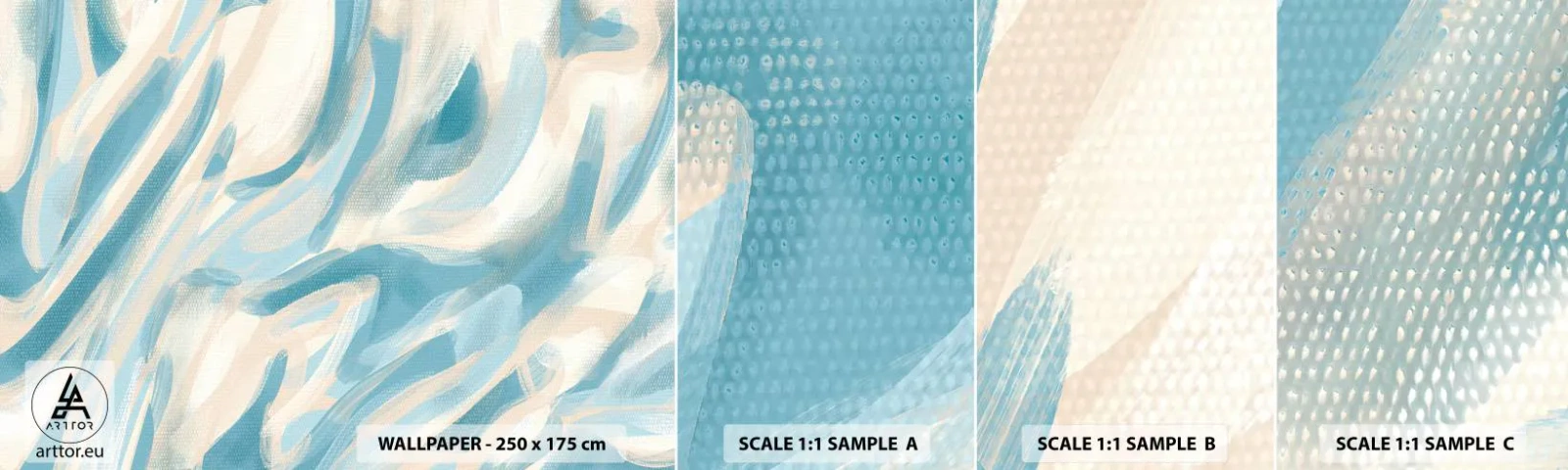 Mostră tapet autocolant Deluxe Sticker - Brize de primăvară - Bucată, Luminos, Pastel - 100x30 cm