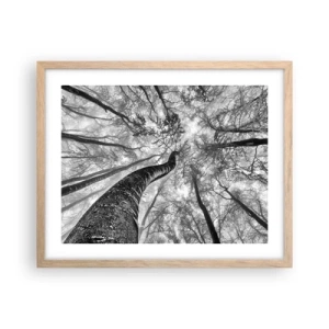 Poster în ramă de stejar deschis - Cursa spre lumină - 50x40 cm