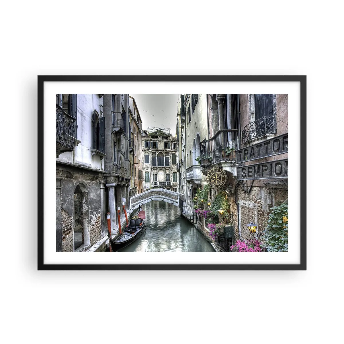 Poster în ramă neagră - Timp de secole în reverie tăcută - 70x50 cm