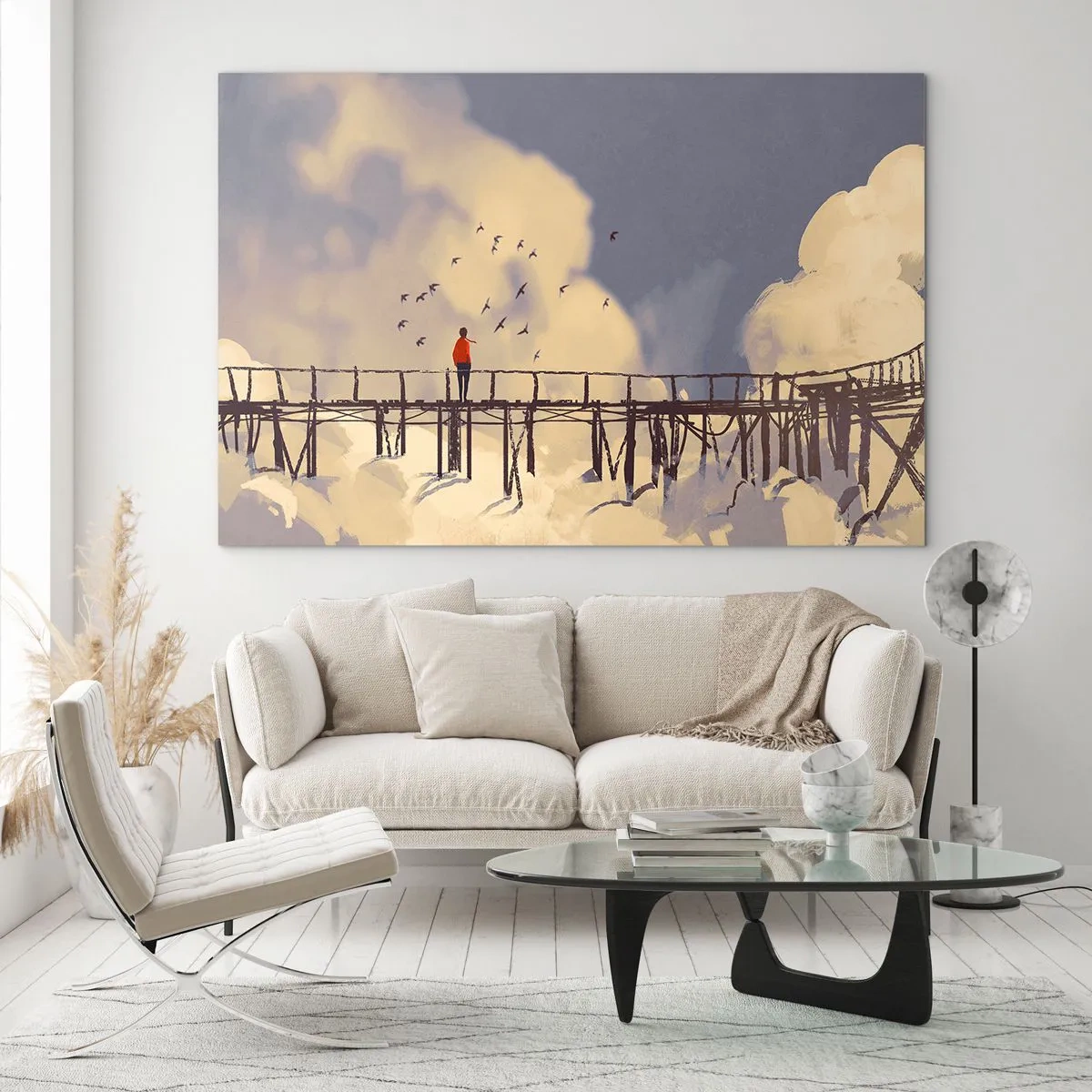Tablou pe sticlă - Dorință albastră - 120x80 cm