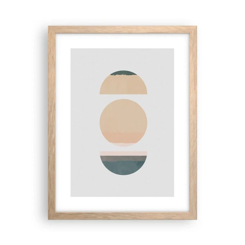 Poster în ramă de stejar deschis - Roată cu roată - 30x40 cm