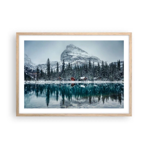 Poster în ramă de stejar deschis - Refugiu canadian - 70x50 cm
