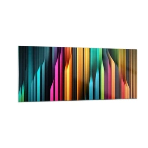 Tablou pe sticlă - Orgă de lumină - 100x40 cm