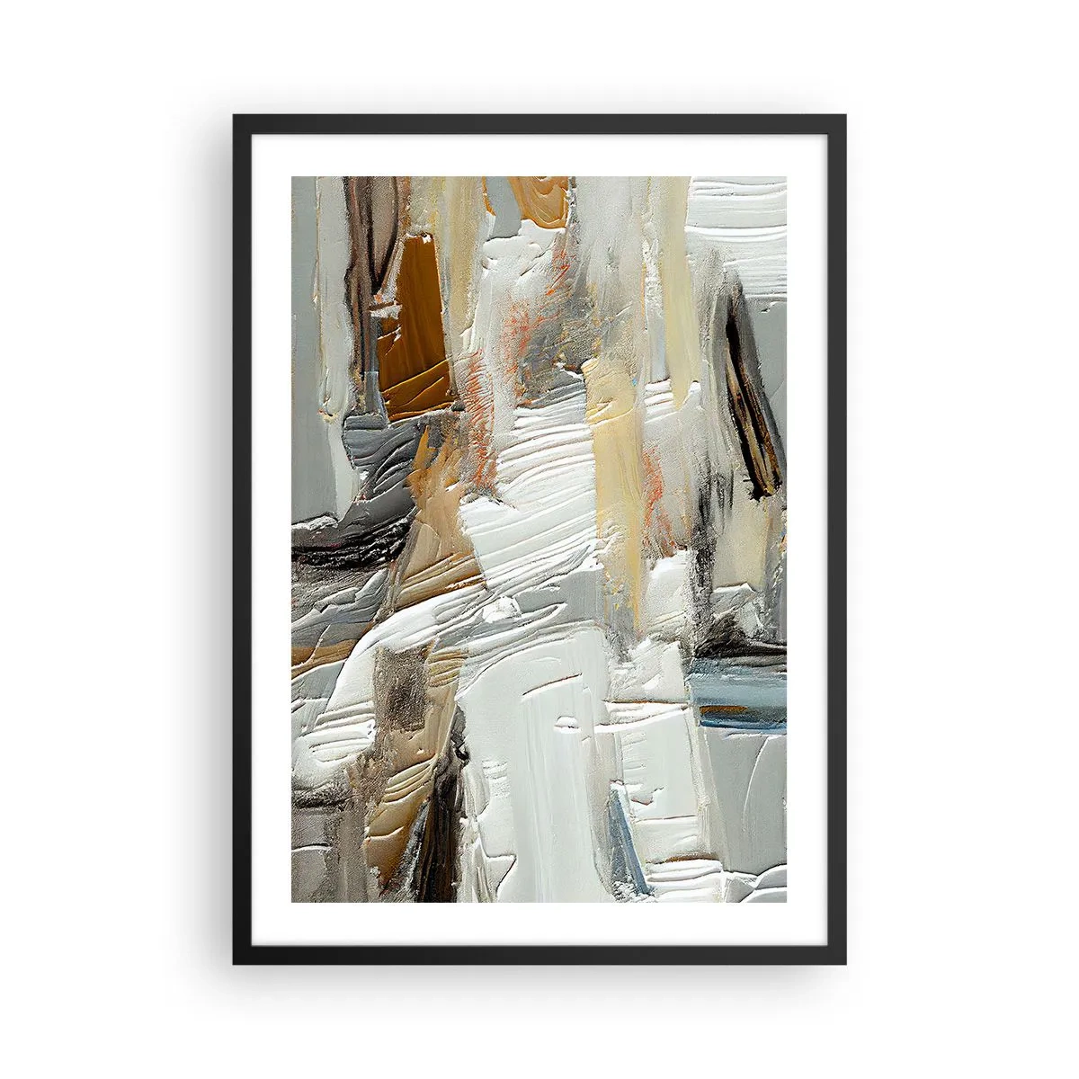 Poster în ramă neagră - Stratificare colorată - 50x70 cm