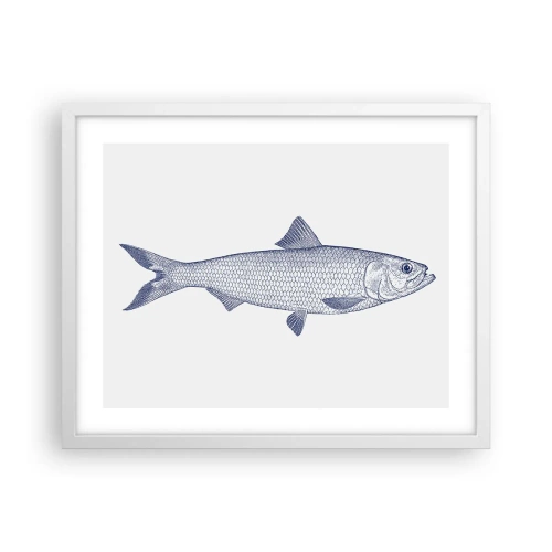 Poster în ramă albă - Salutări din mările nordice - 50x40 cm