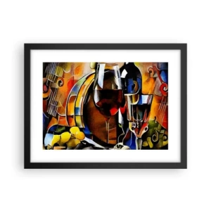 Poster în ramă neagră - Și lumea devine mai colorată - 40x30 cm