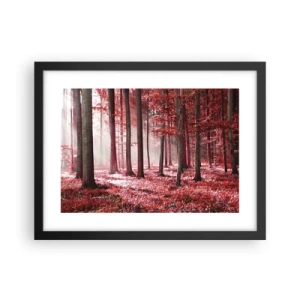 Poster în ramă neagră - Roșie este la fel de frumoasă - 40x30 cm