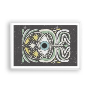 Poster în ramă albă - Ritualuri tribale - 91x61 cm