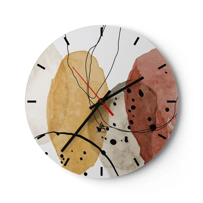 Ceas de perete - Ceas pe sticlă - Ca aerul, limpezi și ușoare - 30x30 cm