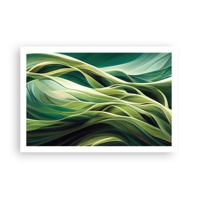 Poster - Un joc abstract de verde - 91x61 cm