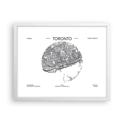 Poster în ramă albă - Anatomia Toronto - 50x40 cm