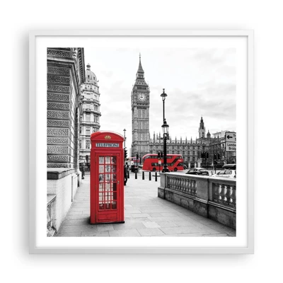 Poster în ramă albă - Fără îndoială, Londra - 60x60 cm