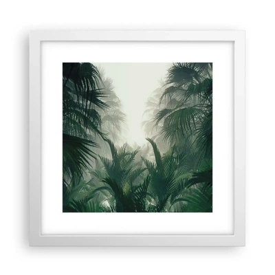 Poster în ramă albă - Mister tropical - 30x30 cm