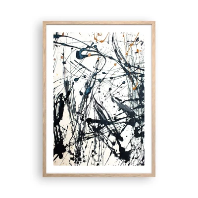 Poster în ramă de stejar deschis - Abstracție expresionistă - 50x70 cm