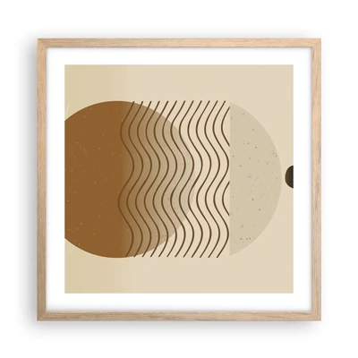 Poster în ramă de stejar deschis - Despre originea figurilor geometrice - 50x50 cm