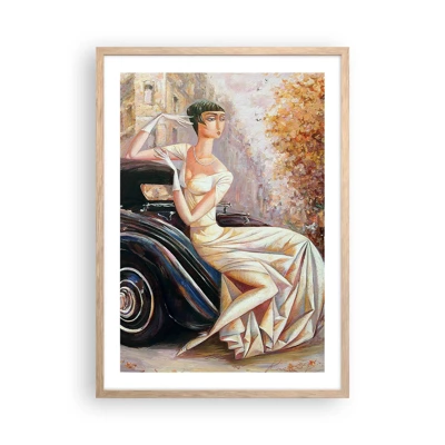 Poster în ramă de stejar deschis - Eleganță retro - 50x70 cm