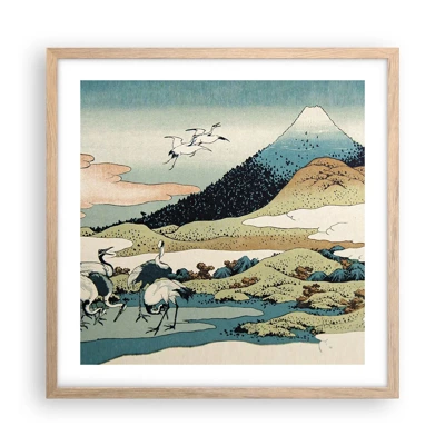 Poster în ramă de stejar deschis - În mod japonez - 50x50 cm