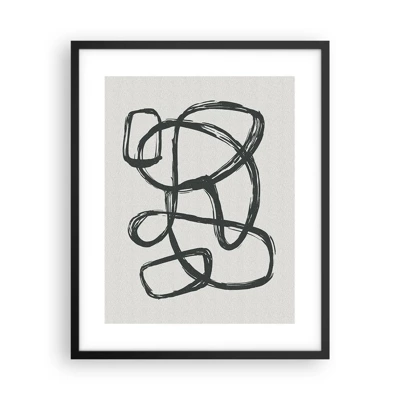 Poster în ramă neagră - Abstracție în buclă - 40x50 cm