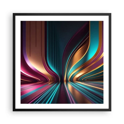 Poster în ramă neagră - Arhitectură de lumină - 60x60 cm